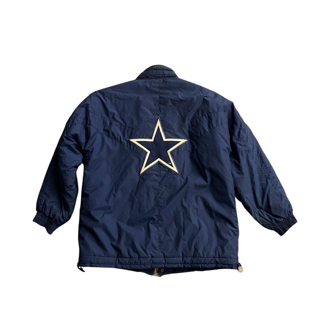 Vtg 1990s Mens Sz XL Pro Line APEX ONE Dallas Cowboys Logo Jacket Blue - Picture 5 of 7